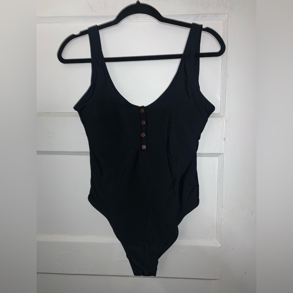 SHEIN black one piece bathing suit with low‎ back size medium - Picture 1 of 5